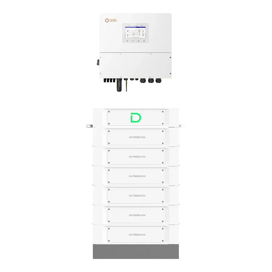 Thuisbatterij van Zonnestap: een omvormer boven een stapelbare accutoren